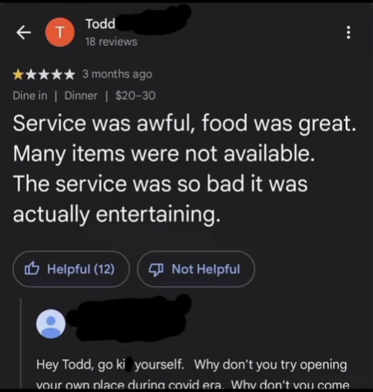 How to Not Respond To Reviews